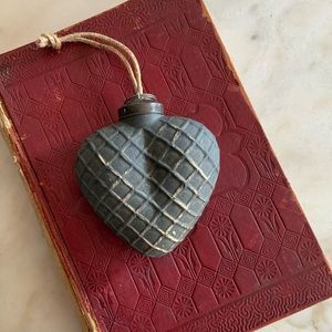 Black Glass Heart Ornament